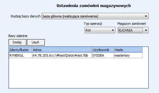 3. System - konfiguracja Baza zależna Na komputerze, który ma pełnić rolę bazy zależnej wysyłającej zamówienia oraz odbierającej dostawy, w polu 'Rodzaj bazy danych' należy wybrać opcję: 'baza