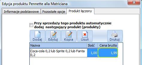 Pokaż na ekranie POS jako kompozycję zmiana układu graficznego okna wyboru produktów łączonych na