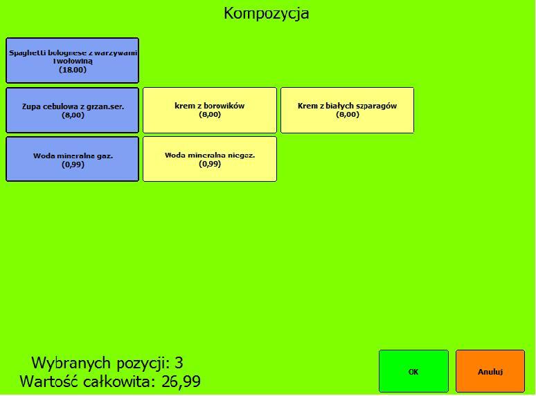 4. Definicje Na koniec należy zapisać produkt wciskając 'OK'.