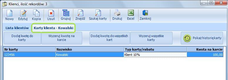 4. Definicje Następnie uzupełnić pola: Nr karty numer zakodowany na pasku magnetycznym karty; można go wpisać ręcznie lub użyć do tego celu czytnika kart magnetycznych.