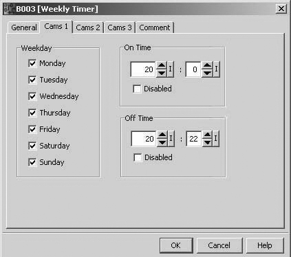 5. Materiały referencyjne Czasy włączenia Czas włączenia może być dowolny, z zakresu od 00:00 do 23:59. Możesz też skonfigurować czas włączenia jako sygnał impulsowy.