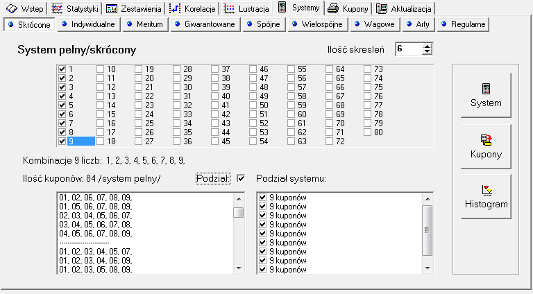 Rysunek. Generowanie systemu skróconego w programie Multi Multi firmy Falcom. Zródło: http://www.informacja.