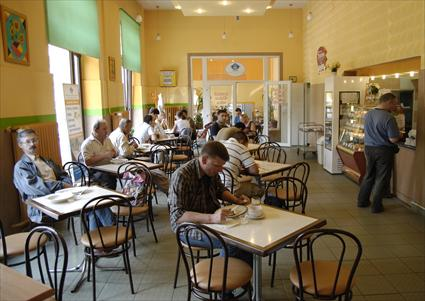 Inside a Wrocław bar mleczny The traditional Polish bar mleczny (milk bar), serving inexpensive traditional Polish cuisine, is slowly going out of existence, losing in the competition to Western-