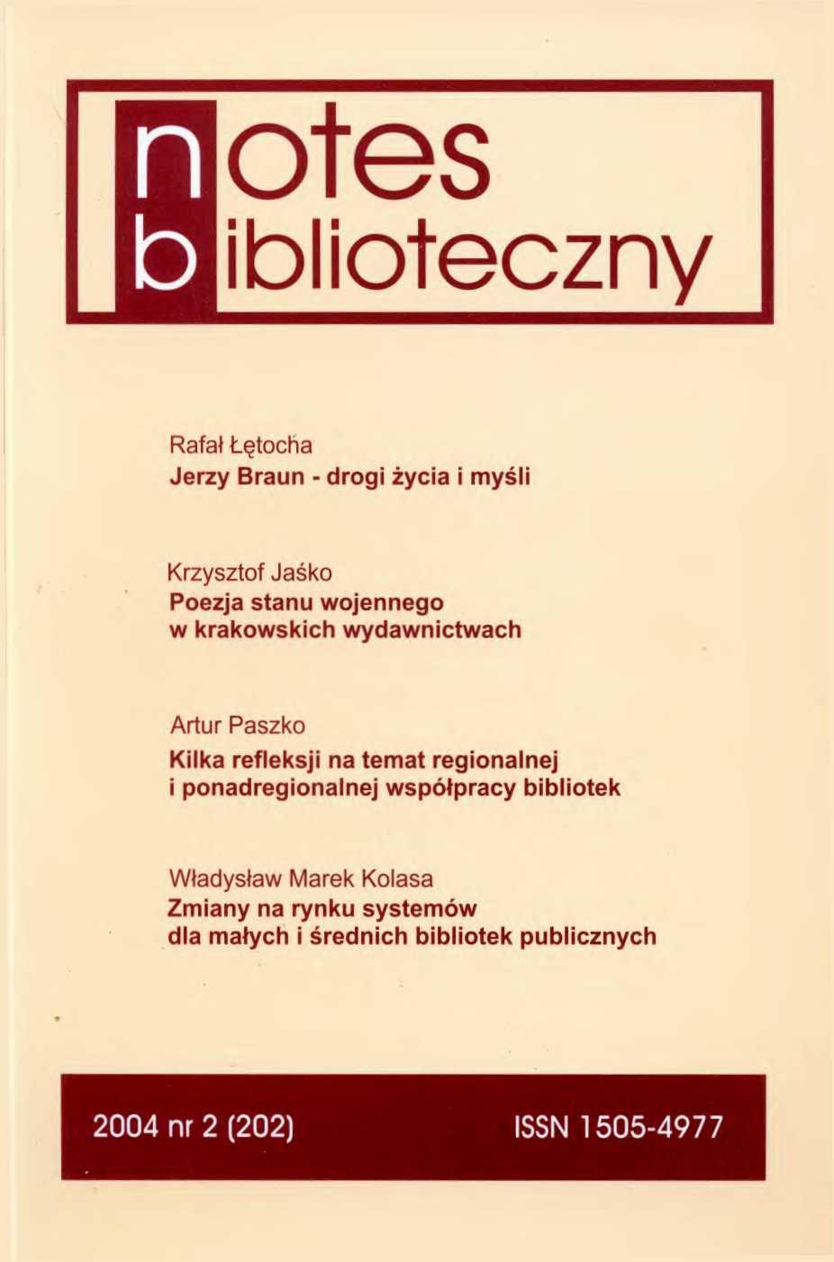 Władysław Marek Kolasa Zmiany na rynku systemów dla małych