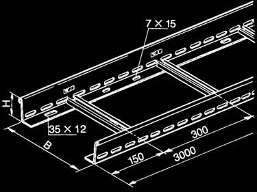 Drabinka kablowa BETAfixss KL 20 i KL 25 BETAfixss Cable ladder KL 20 and KL 25 KLVB Elastyczny łuk drabinki kablowej KLVB Cable ladder