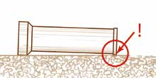 Strefa bezpośredniego posadowienia rury do 30 cm ponad jej lico winna być zawsze wykonana z warstwy piaskowo-żwirowej lub
