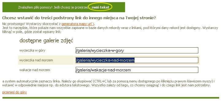 Panel CMS pierwsze starcie. UWAGA! Prezentowany opis oraz obrazki dotyczą systemu z pełną gamą modułów.