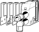 Elektryczny moduł czołowy wyspy zaworowej: ze złączem wielostykowym lub złączem Fieldbus Pneumatyczny moduł czołowy Kompletny moduł czołowy wyspy zaworowej Montaż wyspy zaworowej Na ilustracji