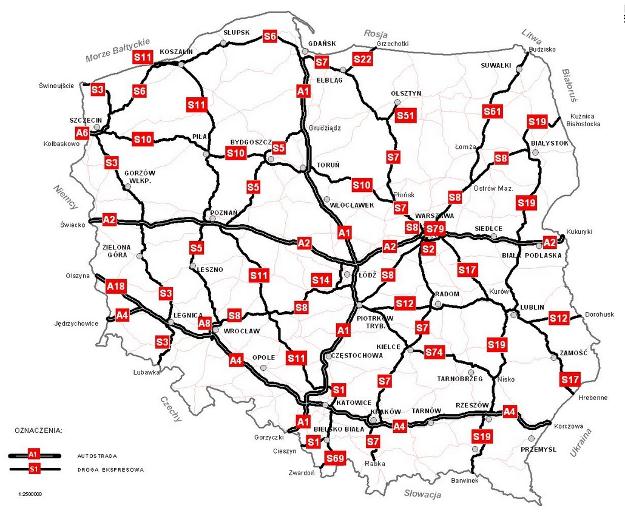 2.2. Sieć dróg krajowych Docelowy kształt sieci dróg krajowych określony został w rozporządzeniu Rady Ministrów z dnia 15 maja 2004 r. w sprawie sieci autostrad i dróg ekspresowych 2.