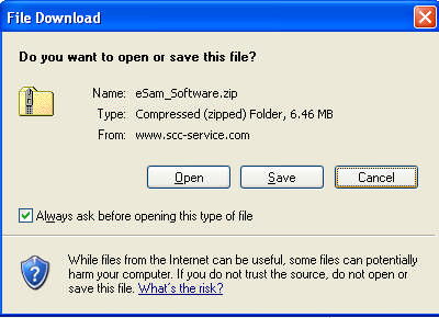 Przeglądarka Internet Explorer Kliknąć na Save (Zapisz)