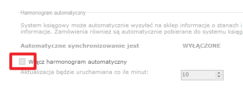 Uwaga! Stanowczo zaleca się testowanie synchronizacji na sklepie testowym.