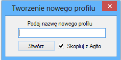 Po zapisaniu profil będzie można otworzyć za pomocą rozwijanej listy Wybierz