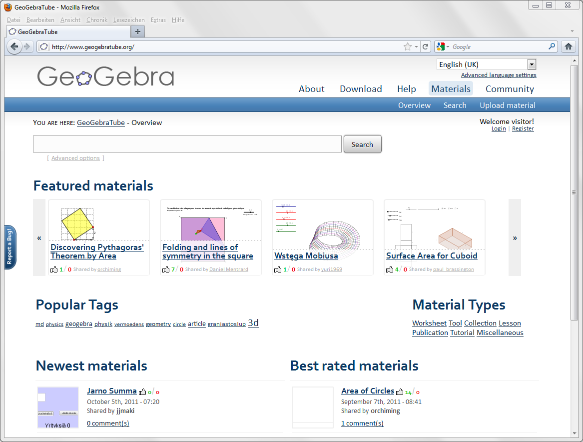 Wstęp: GeoGebraTube i Forum Użytkownika Arkusze dynamiczne GeoGebra pozwala na tworzenie własnych interaktywnych materiałów edukacyjnych, tzw.