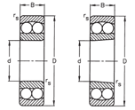 Łożyska kulkowe wahliwe. Self aligning ball bearings. Самоустанавливающиеся шарикоподшипники.