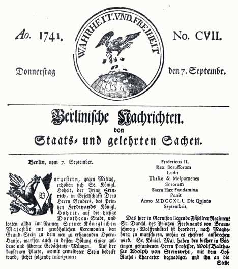 Europas tragen sollte. In einem Brief an Francesco Graf von Algarotti (1712-1764) vom 18.