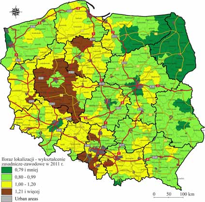 wsi występuje zdecydowana nadwyżka tej grupy osób.