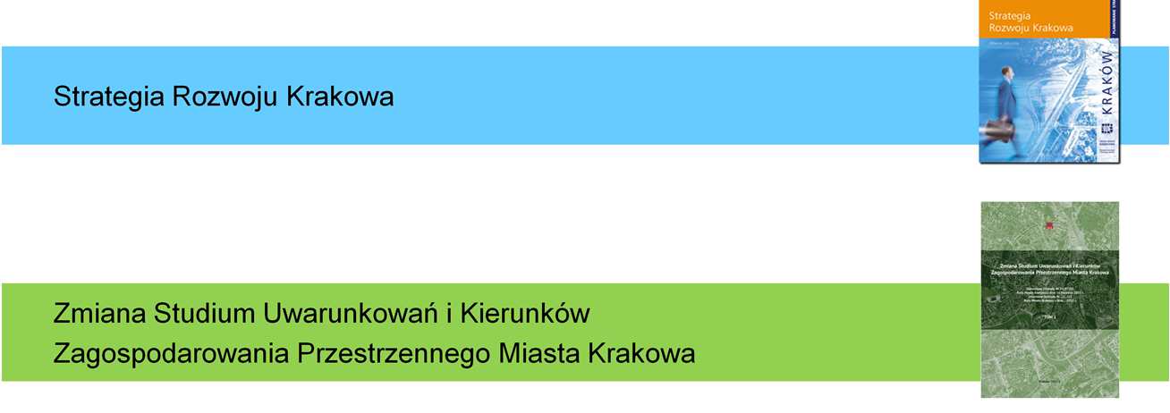 nowoczesny ośrodek gospodarki Kraków - miejsce zamieszkania i rekreacji Kraków metropolitalny STUDIUM W Studium określono cele polityki przestrzennej nawiązujące do celów strategicznych