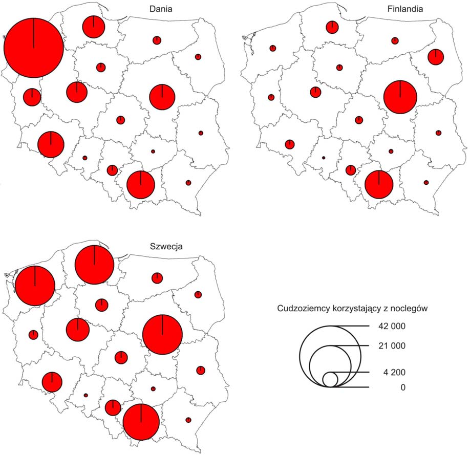 Rycina 11 Obywatele z krajów skandynawskich korzystający z noclegów w Polsce w 2004 r.