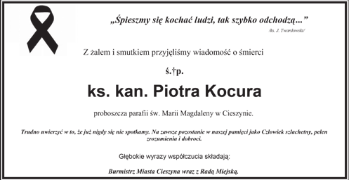 Piotr Kucia w obecności władz samorządowych, zaproszonych gości, policjantów i pracowników cywilnych cieszyńskiego garnizonu. Gościem uroczystości był m.in. Ryszard Macura, burmistrz Cieszyna.