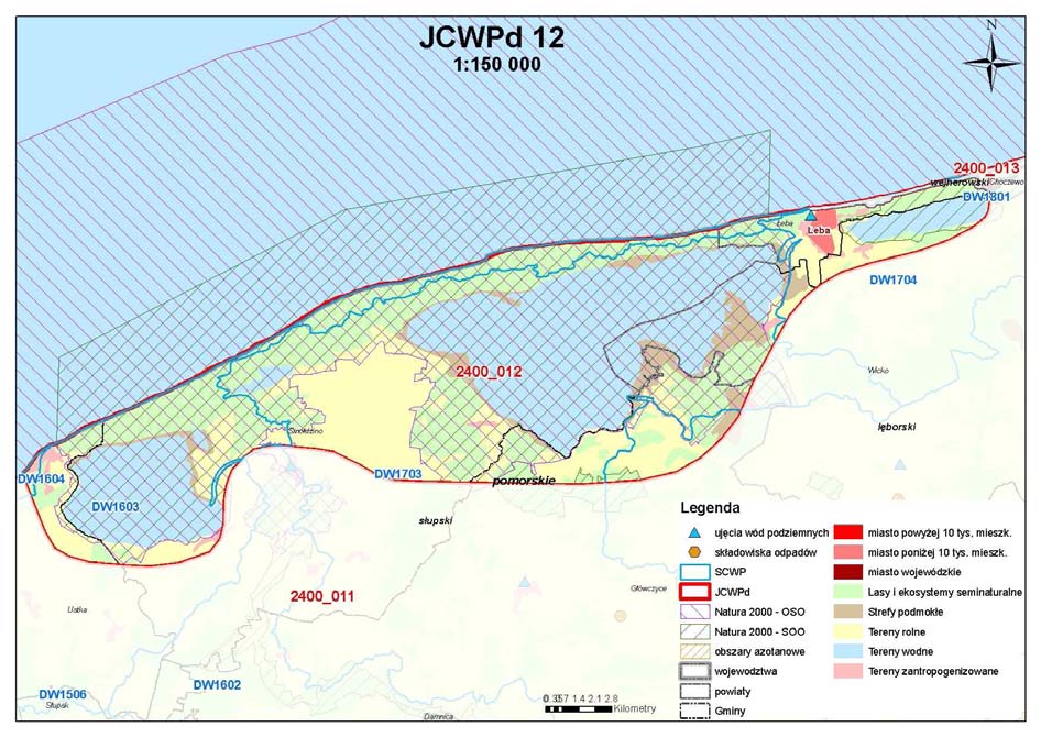 OPIS WARUNKÓW HYDROGEOLOGICZNYCH I ŚRODOWISKOWYCH Rys. 3. Elementy charakterystyki środowiskowej JCWPd nr 12.