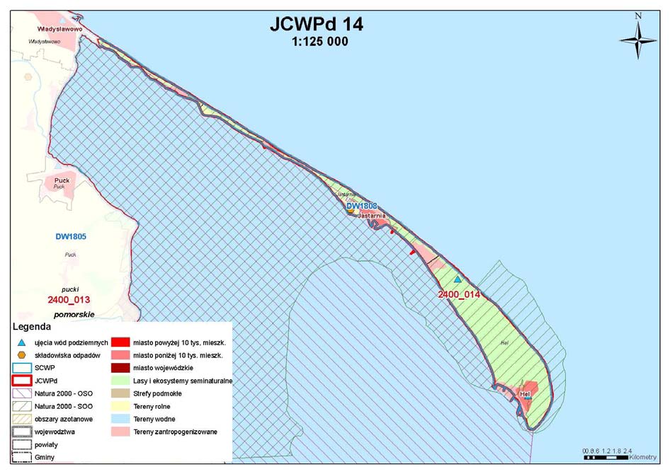 OPIS WARUNKÓW HYDROGEOLOGICZNYCH I ŚRODOWISKOWYCH Rys. 3. Elementy charakterystyki środowiskowej JCWPd nr 14.