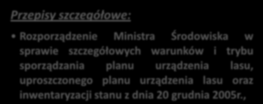 Przepisy szczegółowe: Rozporządzenie Ministra