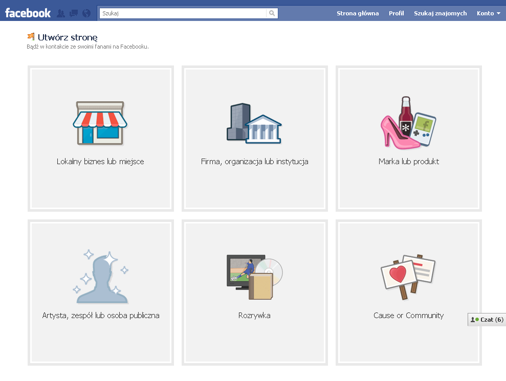 III. Konfiguracja oficjalnej Strony Sklepu Aby założyć oficjalną Stronę sklepu, musisz posiadać prywatny profil na Facebooku.