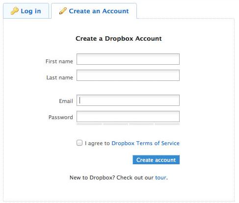 Dobry przykład rozdzielenia logowania i rejestracji: Dropbox Technologie Przegląd technologii mobilnych w kontekście projektowania