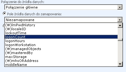 Strona 4 z 7 Rys. 4. Pole mapowane z Active Directory.