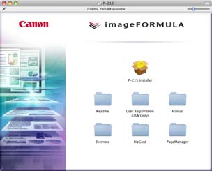 2 Kliknij ikonę [P-215 Installer] [Instalator P-215].
