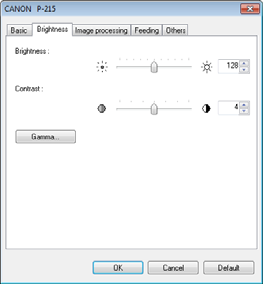 Use advanced settings dialog box (Użyj okna dialogowego Ustawienia zaawansowane) Jeżeli wybierzesz [ON] [Włączone] i klikniesz, możesz skonfigurować inne niż podstawowe ustawienia skanera.