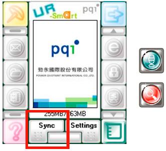 Synchronizacja Przycisk Sync służy do synchronizacji poczty, zakładek i dokumentów.