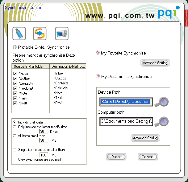 Poza synchronizowaniem poczty, możesz również