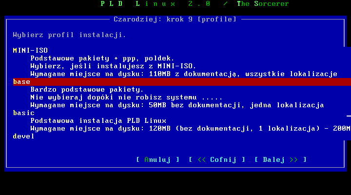 Rozdział 4. Instalacja systemu Rysunek 4-8. Parted - tworzenie partycji Możemy zmienić punkt montowania, system plików, rozmiar albo usunać partycję.