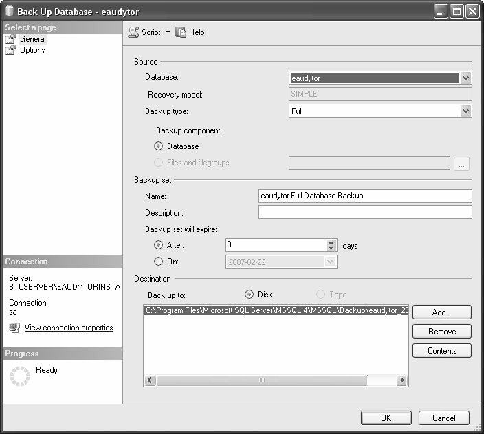 Administracja systemu 4E3D-94B8-5A0F62BF7796 - następnie uruchom SSMSE i zaloguj się wprowadzając następujące dane: Server podać ścieżkę do instancji EAUDYTORINSTANCE Name: Login: eaudytor_admin