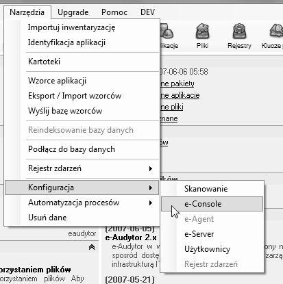 60 Zarządzanie Infrastrukturą IT wbudowany mechanizm do rozpoznawania wersji, dzięki czemu system zapewnia prace z poprzednimi wersjami. e-server nie wykonuje żadnych połączeń z internetem.