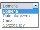 OBSERWOWANE Menu: Giełda Domen Obserwowane Ekran Obserwowane pozwala na wybranie interesujących domen wystawionych na Giełdzie Domen AZ.