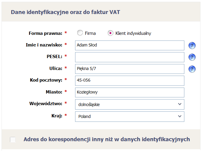 DANE UŻYTKOWNIKA Mój Profil Dane użytkownika Korzystając z zakładki Mój Profil możesz zmieniać swoje dane identyfikacyjne, adresy, sposoby powiadomień, mechanizmy zabezpieczeń i inne.