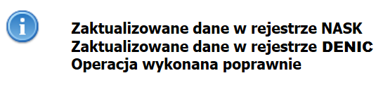 Edycja wybranego kontaktu pozwala na dokonanie zmian danych kontaktu w bazie AZ.pl.