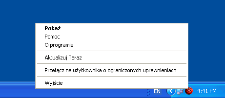 Część Status ogólny: Tutaj znajdziesz informacje na temat głównego modułu BitDefender (Antywirus, Zapora sieciowa i Aktualizacje). Część Zadania na żądanie: Pomaga chronić system i dane.