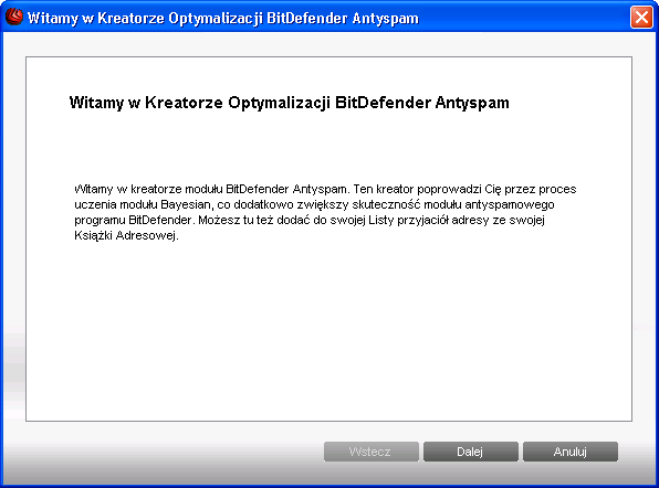 Kreator może być uruchomiony w każdej chwili kiedy chcesz za pomocą kliknięcia Kreator na pasku narzędzi