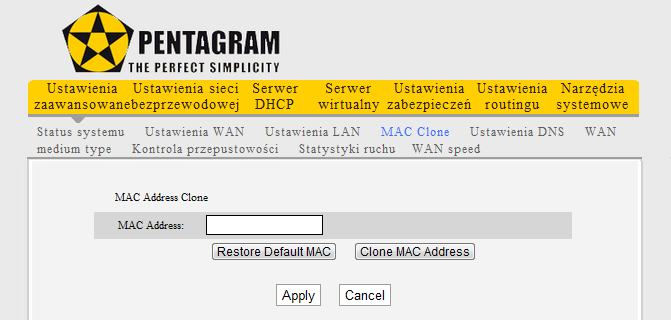 Ustawienia LAN Na stronie LAN znajdują się podstawowe parametry protokołu TCP/IP dotyczące portów sieci lokalnej. Adres MAC interfejsu LAN - adres MAC używany przez router w sieci LAN.