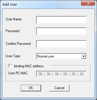 NVIP-3000 series IP camera user s manual USING AND CONFIGURING Add user: 1. Click "Add" button. Add User dialog box will pop up.