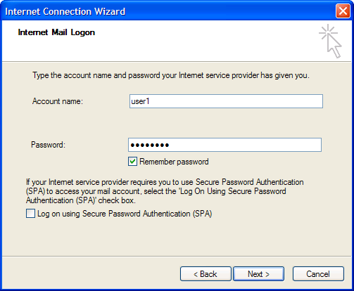 Freecom Data Tank Gateway 3. Wybrać, czy pobierać pocztę e-mail przez serwer POP3, czy IMAP i wprowadzić jako serwer nazwę hosta dynamicznego DNS (np. yourhost.no-ip.org).