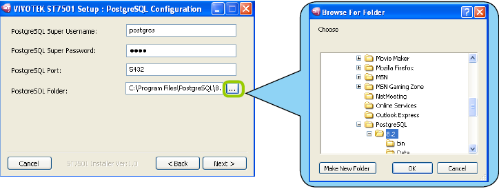 Zastosuj się do poniższej instrukcji żeby zainstalować PostgreSQL: a. Wybierz bazę z rozwijanego menu i przypisz mu hasło.