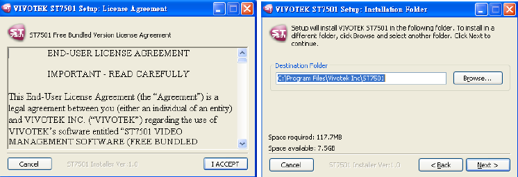 W przypadku korzystania z systemu Windows Vista, konieczna jest instalacja ST7501 jako administrator. Instalacja ST7501 Instalacja oprogramowania ST7501 1. Uruchom plik ST7501_Setup.