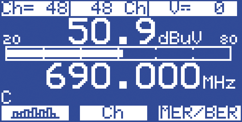 Mierniki NEON+ Miernik sygnałów DVB-T Możliwość zasilania przedwzmacniacza antenowego 12/24V DC Dla kanałów analogowych: poziom kanałów, stosunek V/A, stosunek C/N Dla kanałów cyfrowych: moc kanału,