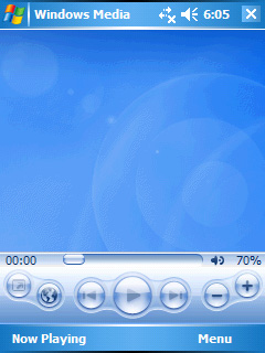 5.6 Aplikacja Windows Media Player dla Pocket PC Używaj aplikacji Microsoft Windows Media Player dla Pocket PC, aby odtwarzać cyfrowe pliki audio i video, zapisane w Pocket PC lub w sieci, np.