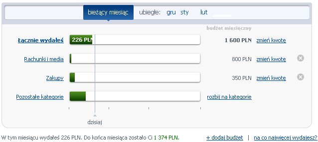 lub usunąć. Konfiguracja jest możliwa po kliknięciu w ustawienia na żółtej belce alertów. Rekomendacje Rekomendacje to nasze podpowiedzi finansowe.