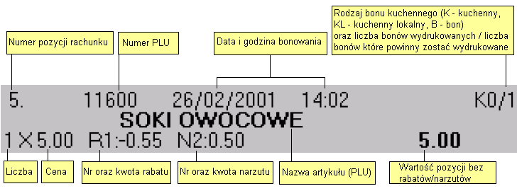 Operacje kasowe 9 Szczegółowy opis podglądu pozycji Po wejściu w rachunek w miejscu szczegółowego podglądu pozycji znajduje się szeroki, zielony przycisk Kelner wyjścia do zgłoszenia.